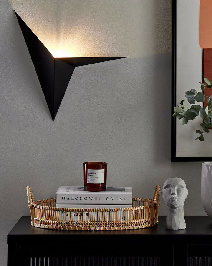 Applique Da Parete Nero Lampada Decorazione In Metallo