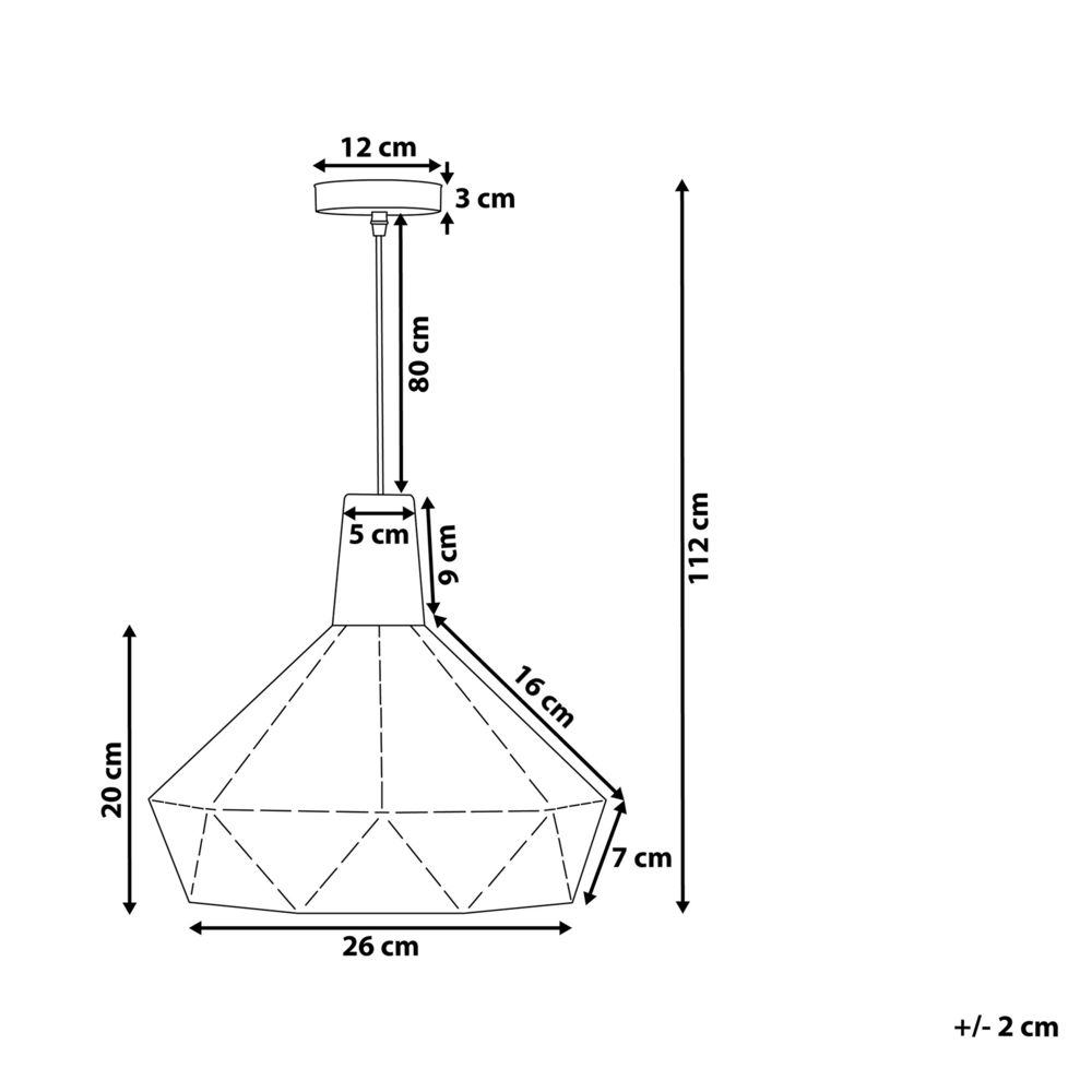 Lampada a Sospensione Colore Nero Metallo Quercia Elemento Legno Forma Geometrica Moderna