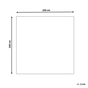 Tappeto Shaggy Beige 200 x 200 cm Moderno tappeto quadrato trapuntato a Pelo Lungo