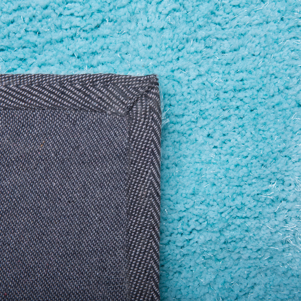 Tappeto Shaggy Blu 140 x 200 cm Moderno Tappeto Rettangolare Turchese a Pelo Lungo
