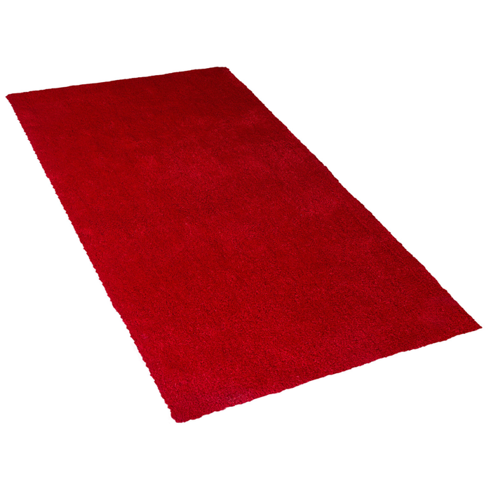 Tappeto shaggy rosso 80 x 150 cm moderno tappeto rettangolare trapuntato a Pelo Lungo