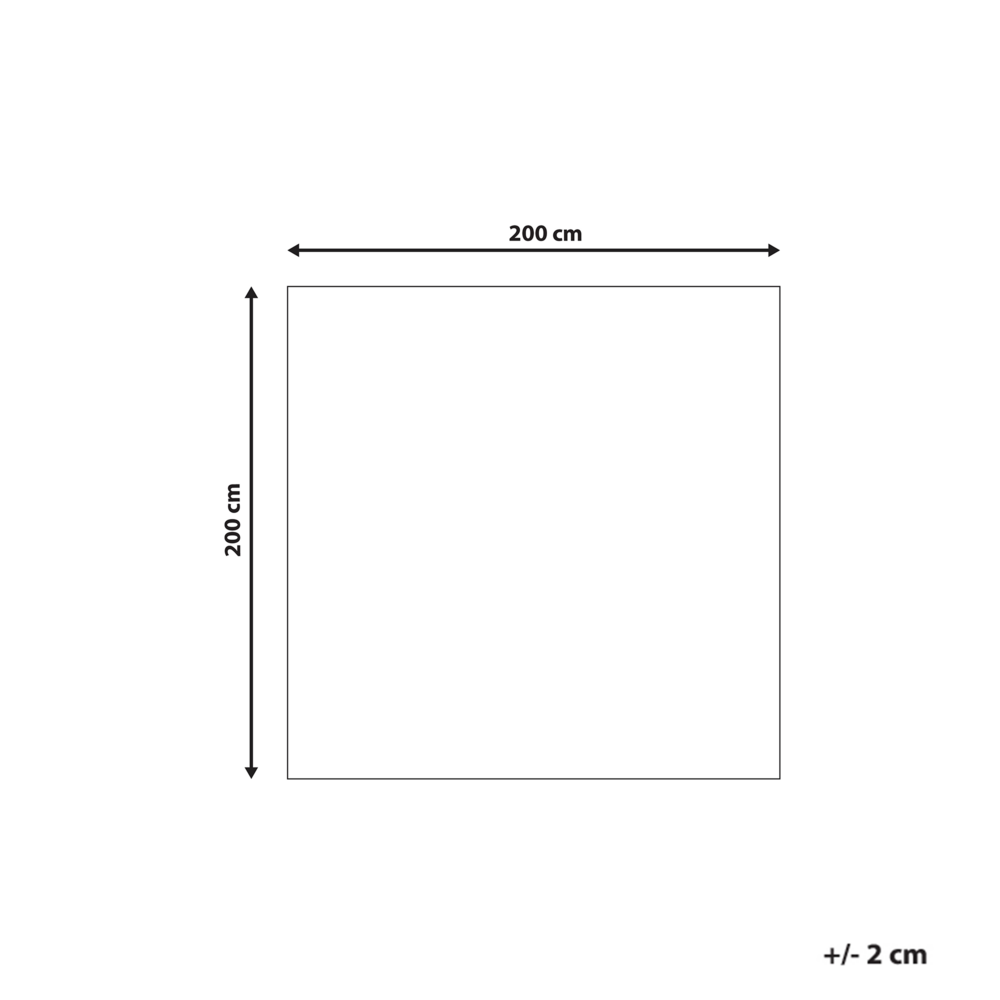 Tappeto shaggy rosso 200 x 200 cm moderno tappeto quadrato trapuntato a Pelo Lungo