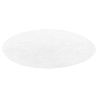 Tappeto Shaggy tappetino Bianco ø 140 cm Moderno Tappeto Rotondo a Pelo Lungo