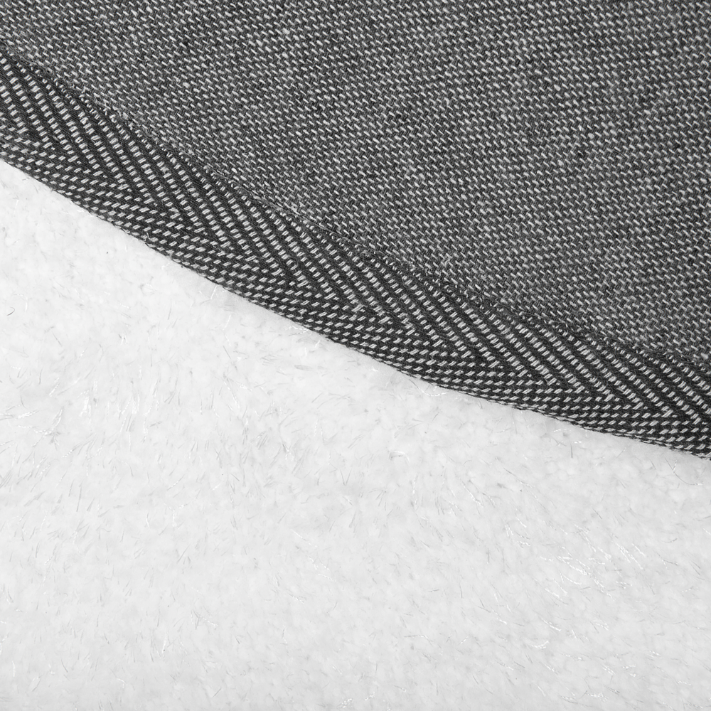 Tappeto Shaggy tappetino Bianco ø 140 cm Moderno Tappeto Rotondo a Pelo Lungo