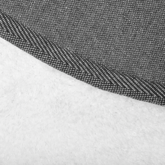 Tappeto Shaggy tappetino Bianco ø 140 cm Moderno Tappeto Rotondo a Pelo Lungo