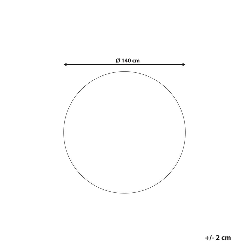 Tappeto Shaggy tappetino Bianco ø 140 cm Moderno Tappeto Rotondo a Pelo Lungo