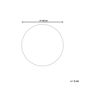 Tappeto Shaggy tappetino Bianco ø 140 cm Moderno Tappeto Rotondo a Pelo Lungo