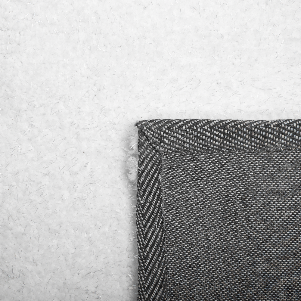 Tappeto shaggy bianco 200 x 200 cm moderno tappeto quadrato trapuntato a Pelo Lungo