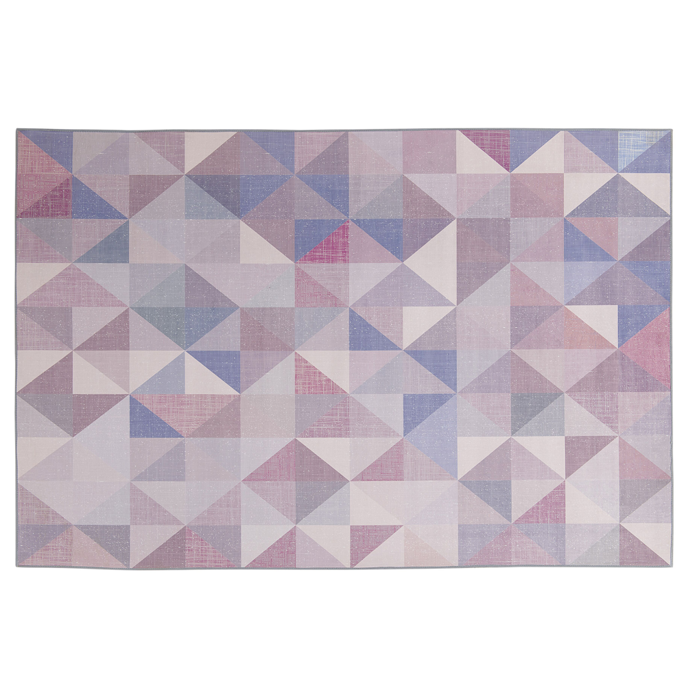 Tappeto tappetino Pastello Blu Grigio 140 x 200 cm Motivo Triangolo Tappeto Moderno Contemporaneo