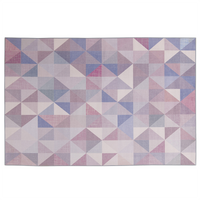 Tappeto tappetino Pastello Blu Grigio 140 x 200 cm Motivo Triangolo Tappeto Moderno Contemporaneo
