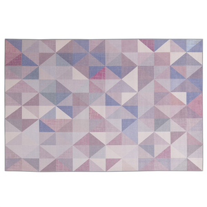 Tappeto tappetino Pastello Blu Grigio 140 x 200 cm Motivo Triangolo Tappeto Moderno Contemporaneo