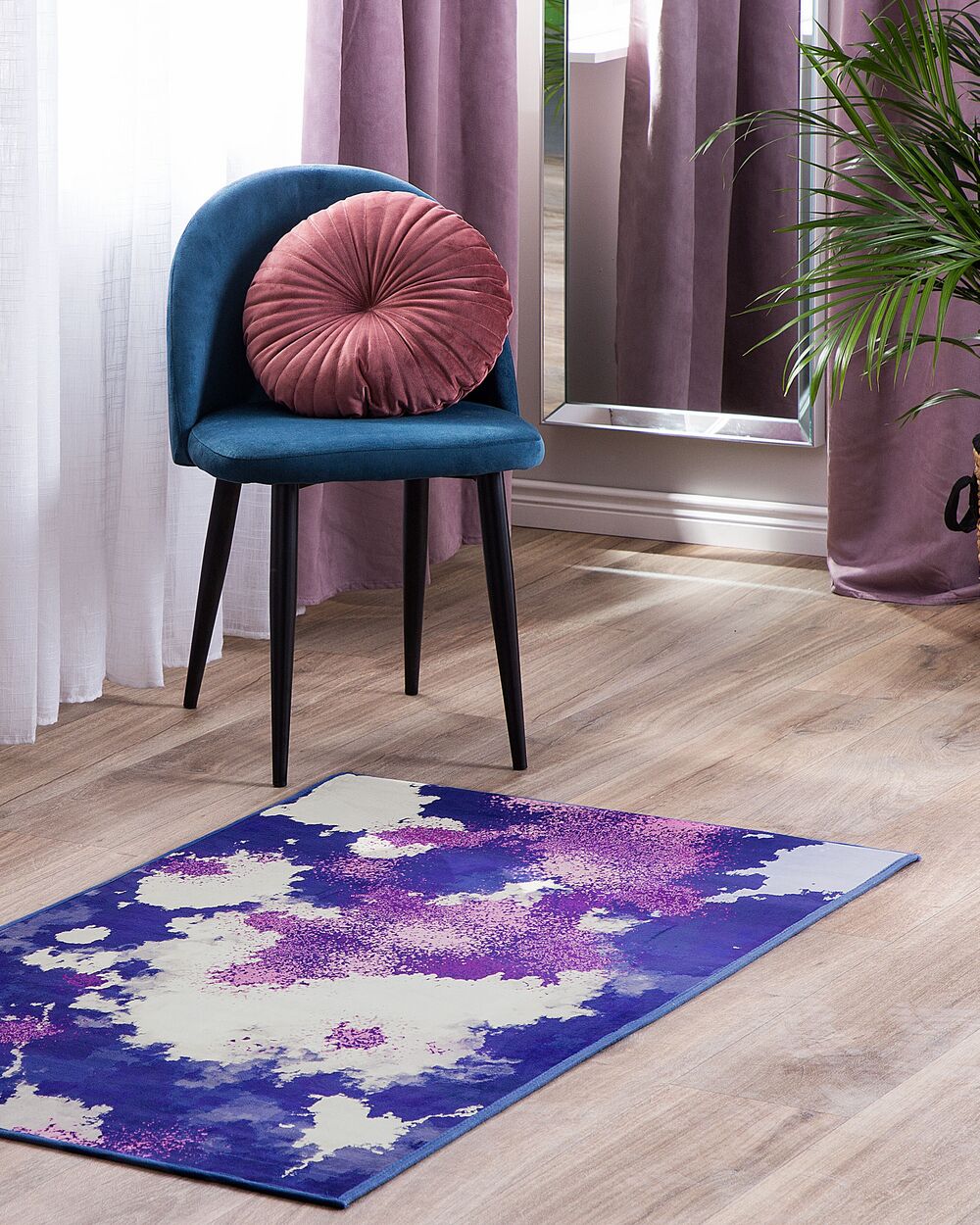 Tappeto tappetino Tappeto Tessuto Poliestere Multicolore Motivo Astratto Rettangolare 80 x 150 cm