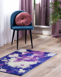 Tappeto tappetino Tappeto Tessuto Poliestere Multicolore Motivo Astratto Rettangolare 80 x 150 cm