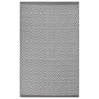 Tappeto da esterno per interni grigio chiaro PP 120 x 180 cm motivo geometrico