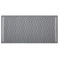 Tappeto per Interni e Esterni Motivo a Rombi Grigio Chiaro 90 x 150 cm motivo geometrico