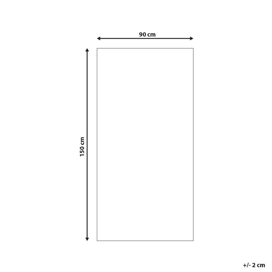 Tappeto per Interni e Esterni Motivo a Rombi Grigio Chiaro 90 x 150 cm motivo geometrico