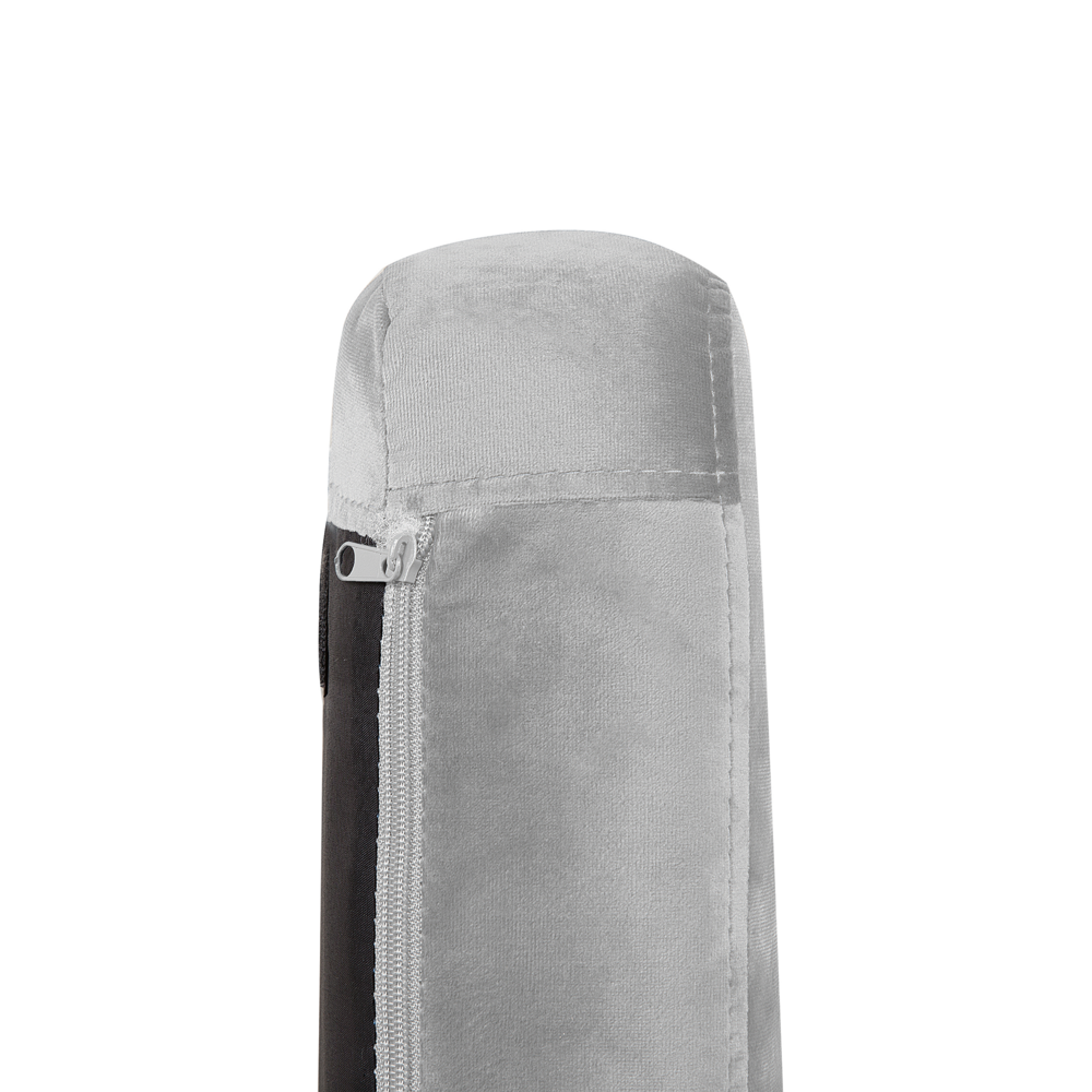 Sedia A Dondolo Velluto Grigio Chiaro Basamento In Legno Chiaro Nursery Glam Stile Moderno