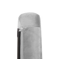 Sedia A Dondolo Velluto Grigio Chiaro Basamento In Legno Chiaro Nursery Glam Stile Moderno