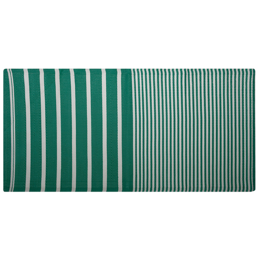 Tappeto per esterno verde opaco sintetico 90 x 180 cm a righe motivo geometrico ecologico moderno minimalista