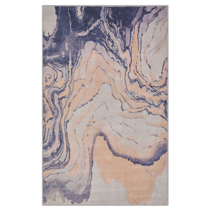 Tappeto tappetino Moquette Tessuto in poliestere Multicolore Motivo astratto Fondo rivestito in gomma 140 x 200 cm