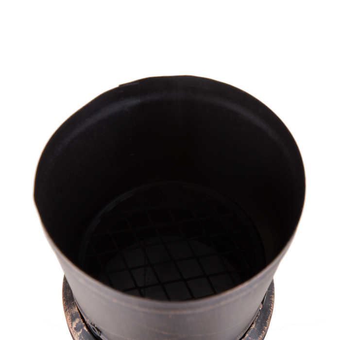 Riscaldatore per braciere in ottone colore acciaio camino esterno giardino