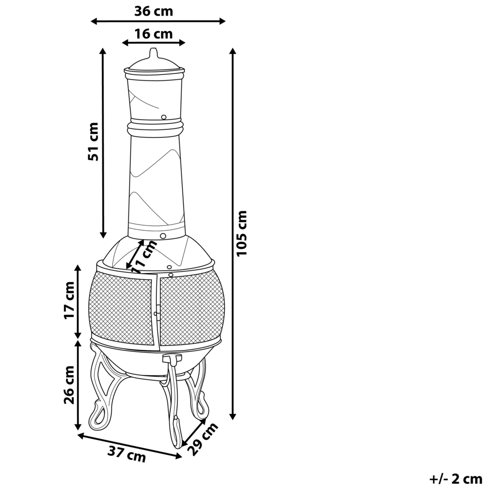Riscaldatore per braciere in ottone colore acciaio camino esterno giardino