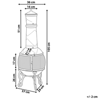 Riscaldatore per braciere in ottone colore acciaio camino esterno giardino