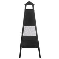 Riscaldatore per braciere Camino in acciaio Nero da giardino esterno