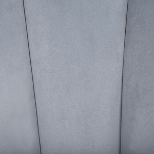 Poltrona con rivestimento in tessuto di velluto grigio chiaro Sedia con schienale Glam Shell