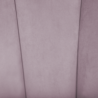 Poltrona con rivestimento in tessuto di velluto rosa Glam Shell Back  Chair