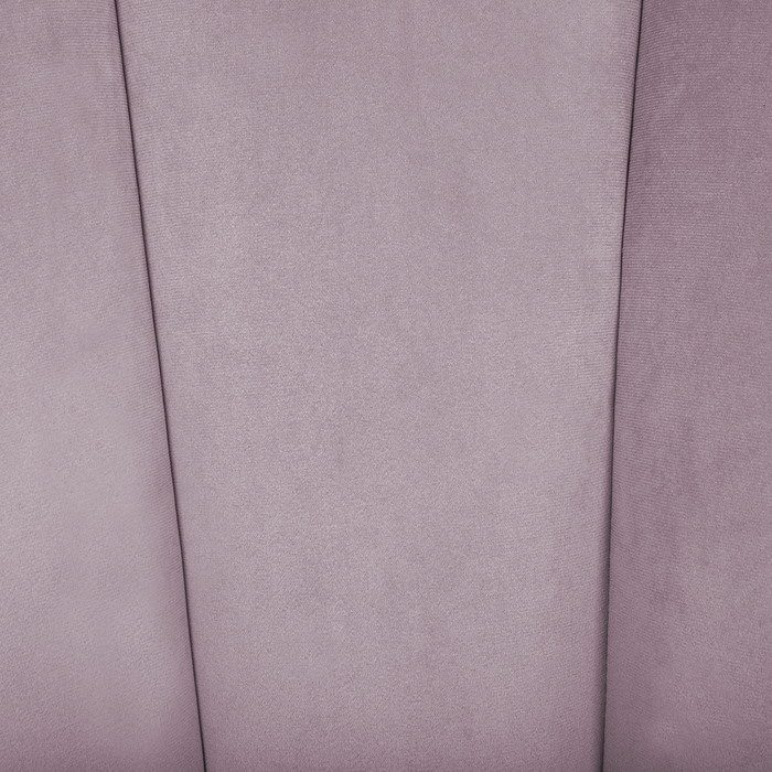 Poltrona con rivestimento in tessuto di velluto rosa Glam Shell Back  Chair