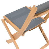 Set di 2 sedie da giardino in legno chiaro di acacia pieghevoli