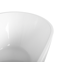 Vasca da bagno freestanding bianco sanitario acrilico singolo 173 x 82 cm ovale dal design moderno