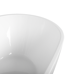 Vasca da bagno freestanding bianco sanitario acrilico singolo 173 x 82 cm ovale dal design moderno