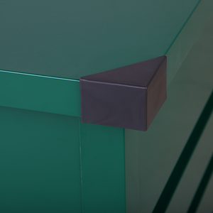 Cesta baule portaoggetti da esterno in acciaio zincato verde 300 lt giardino industriale