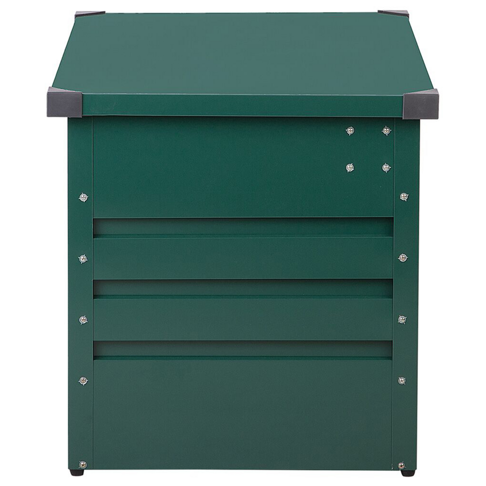 Cesta baule portaoggetti da esterno in acciaio zincato verde 300 lt giardino industriale