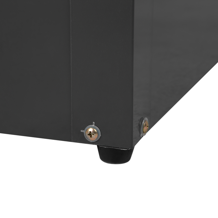 Cesta baule portaoggetti da esterno in acciaio zincato grigio 300 lt giardino industriale