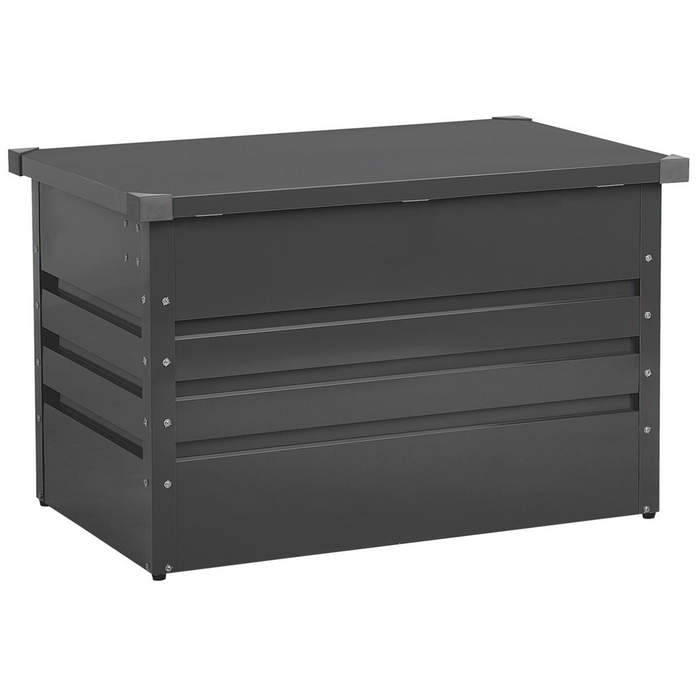 Cesta baule portaoggetti da esterno in acciaio zincato grigio 300 lt giardino industriale