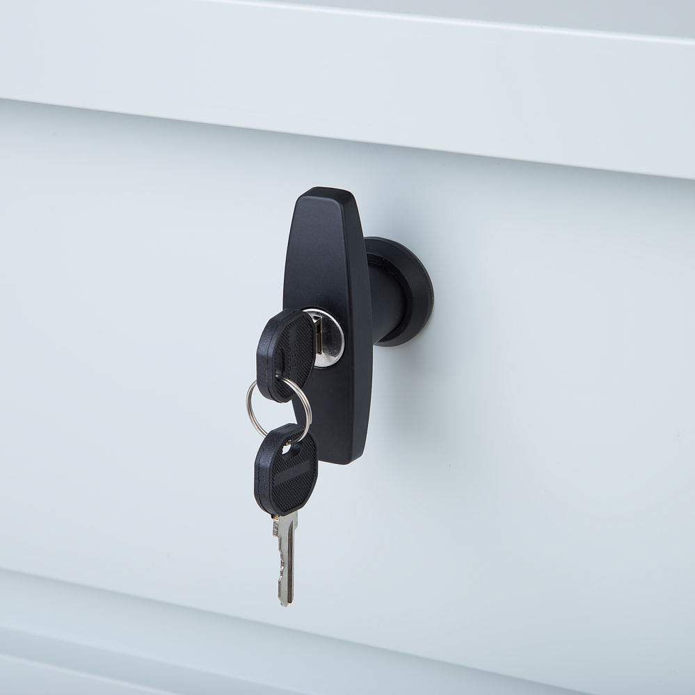 Cesta baule portaoggetti da esterno in acciaio zincato grigio chiaro 400 lt giardino industriale