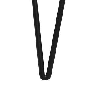 Tavolino da caffè in legno marrone 120 x 60 cm gambe a forcina in metallo Nero piano rettangolare con bordi rialzati soggiorno