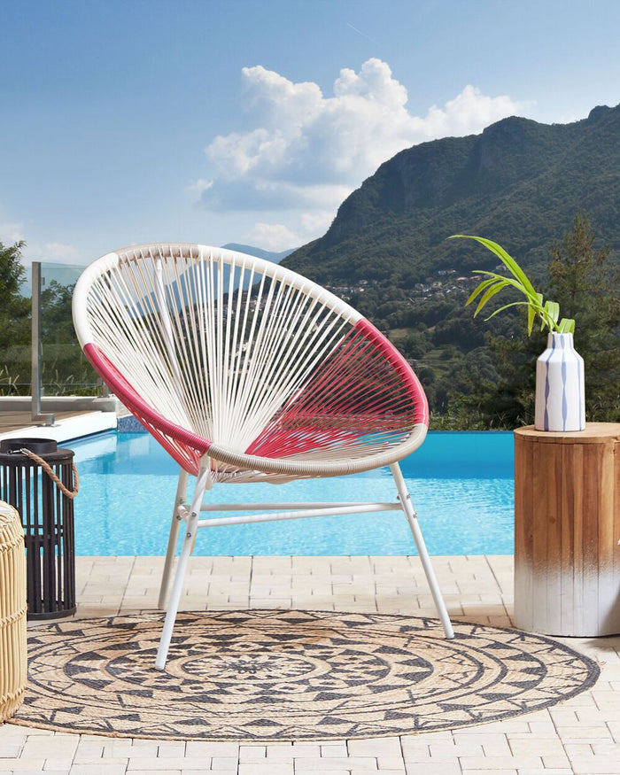 Sedia da Giardino Multicolore Rattan Sintetico Papasan Moderna