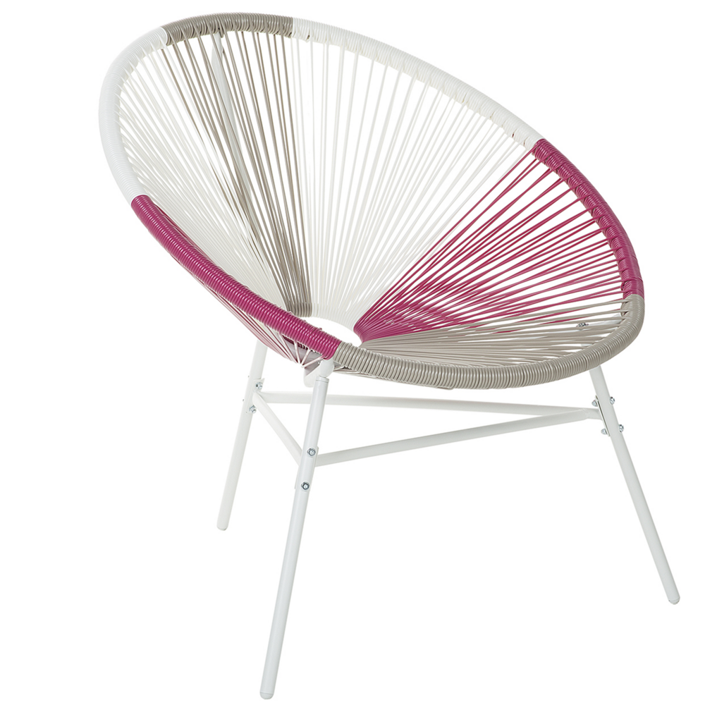 Sedia da Giardino Multicolore Rattan Sintetico Papasan Moderna