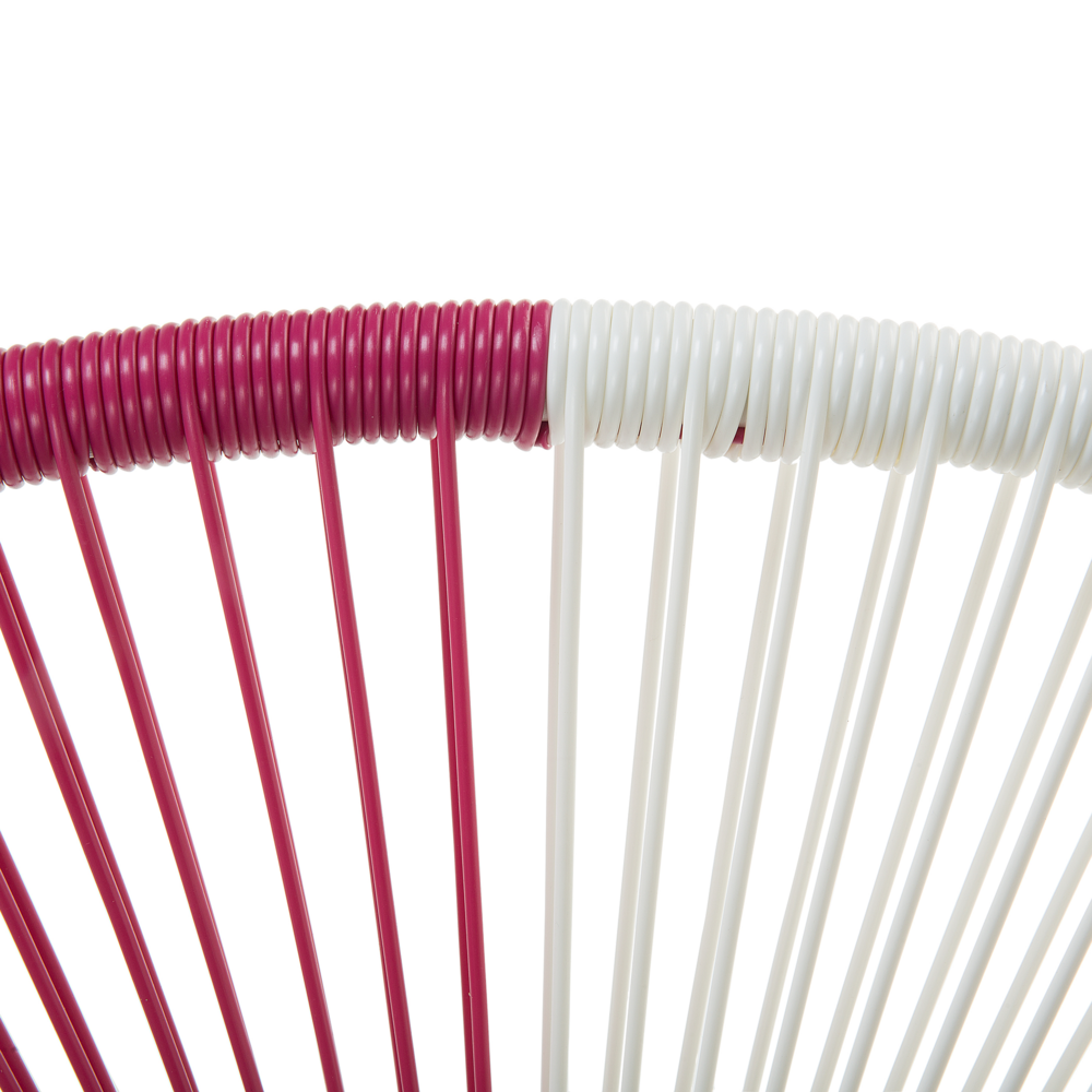 Set di 2 Sedie da Giardino spaghetti di colore beige e rosa stile Moderno contemporaneo