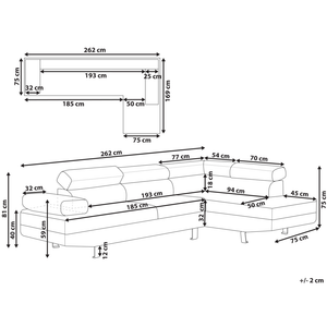 Divano ad angolo in ecopelle nera con poggiatesta e braccioli regolabili a forma di L