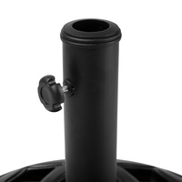 Base per ombrellone in cemento Nero 23 kg Portaombrelli da esterno rotondo