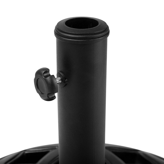 Base per ombrellone in cemento Nero 23 kg Portaombrelli da esterno rotondo