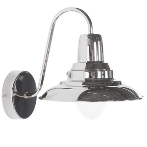 Lampada da parete in metallo argentato Applique stile industriale