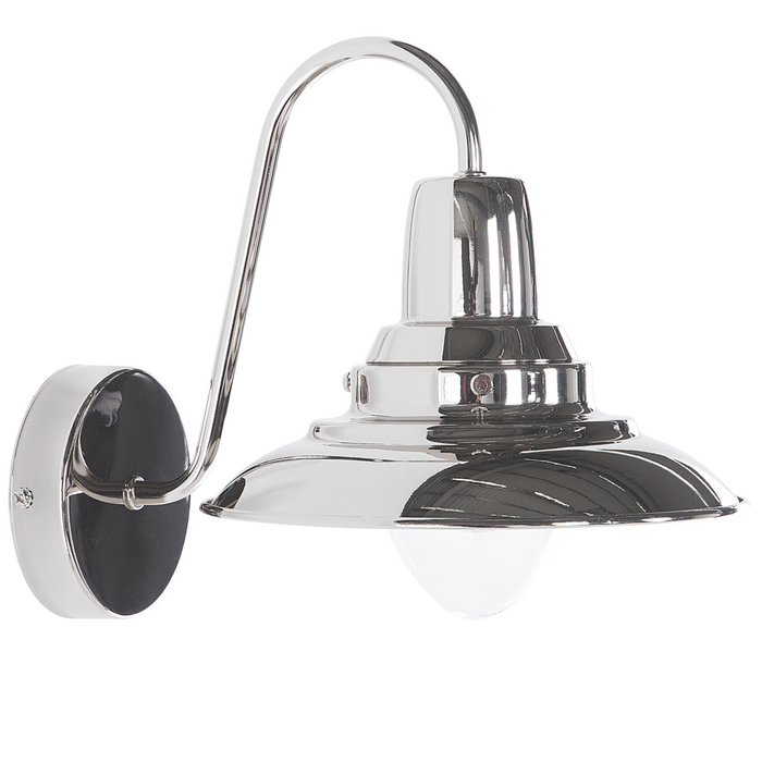 Lampada da parete in metallo argentato Applique stile industriale