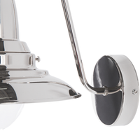 Lampada da parete in metallo argentato Applique stile industriale