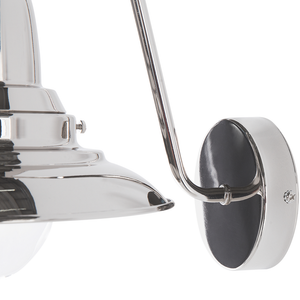 Lampada da parete in metallo argentato Applique stile industriale